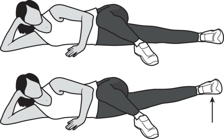 Упражнение для спины лежа на боку